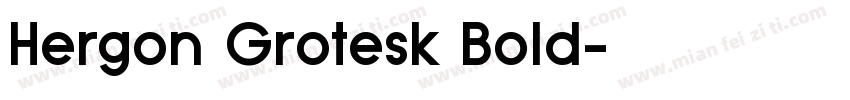 Hergon Grotesk Bold字体转换